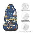 thumbnail image 4 of Wukai Marine Nautical Full Set Car Seat Covers with Soft Padding Universal Auto Front Seats Protector and Cushion Mat, 4 of 5