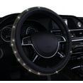 thumbnail image 2 of Auto Drive Black Universal Fit Iredescent Crystal Steering Wheel Cover, Fit for Cars, Suvs, Set of 1, 2 of 8