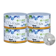 200 Pack MyEco CD-R CDR 52X 700MB 80Min Economy Logo Top Write Once Blank Media Record Disc