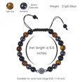 thumbnail image 6 of APIPEE HAND MADE Natural Stone Compass Bracelet Tiger Eye Stone Black Magnet Beaded Bracelet Braided Jewelry, 6 of 7