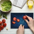 thumbnail image 4 of Blue Cutting Board, Digital Geometric Mosaic Perspective Depth Pixel Art Graphic Design, Decorative Tempered Glass Cutting and Serving Board, Small Size, Pale Blue Navy Blue, by Ambesonne, 4 of 5
