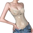 thumbnail image 2 of Body moldeador para mujer, color liso, ajustado, camisola, sin espalda, mono moldeador para mujer, 2 of 9