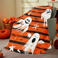 thumbnail image 2 of Xuniizn Halloween Throw Blanket Throw Size Cozy Fleece Blanket - 300GSM Ultra Soft Microfiber Printed Blanket for Halloween Decor, Halloween Gifts for Kids & Adults, 2 of 7
