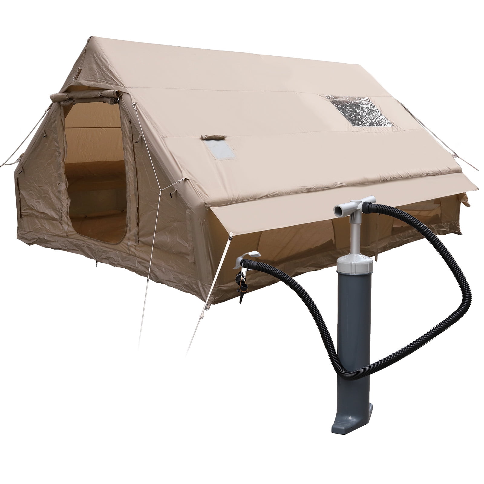 Btidfty Inflatable Camping Tents with Mesh Windows & Pump Easy Setup 420D Glamping House