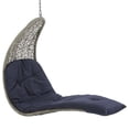 thumbnail image 4 of Modway Landscape Rattan & Fabric Patio Swing Chair in Light Gray and Navy, 4 of 5