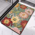 thumbnail image 2 of Plush Distressed Indoor Carpet 20x32 inches - Machine Washable Floral Accent for Bathroom and Kitchen - Modern Dinning Room Area Rug, 2 of 5