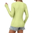 thumbnail image 4 of Craaazy Women's Solid Color Relaxed Fit Athletic Long Sleeve Shirt, Lightweight Sun Protective Top, Slim Fit with Thumb Holes for Workout Gifts, 4 of 7