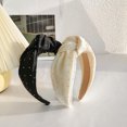 thumbnail image 4 of SPRING PARK Headbands for Women Girls Wide Cross Knot Turban Headband Fashion Cross Knot Hair Bands Hair Hoop with Solid Colors, 4 of 8