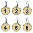 thumbnail image 1 of Aspire 50pcs Golden ABS Number Key Tags with Key Rings 1-50, ID Tag Keychain for Dormitory House Lockers Storage Tags, 1 of 8