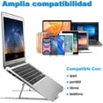 thumbnail image 4 of Soporte para computadora portátil, Soporte Laptop de Aluminio Base Plegable y Ajustable de 7 Niveles de Altura, Soporte Ergonómico de Tableta o Libros para Computadora Portátil Dentro de 18 ", 4 of 5