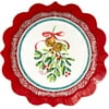 Pioneer Woman Bells & Holly Christmas Paper Plates, 8 in, 12ct