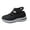 Black, variant on Women Round Toe Mesh Hollow Out Platform Wedge Sandals Soft Padded Footbed Summer Daily Shoes