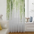 thumbnail image 6 of Sage Green Sheer Curtains 72 Inches Long, Summer Botanical Leaves Watercolor Light Filering Curtains, Breathable Simi Curtain Privacy Drapes for Living Room Bedroom Lightweight Window Treatment, 6 of 9
