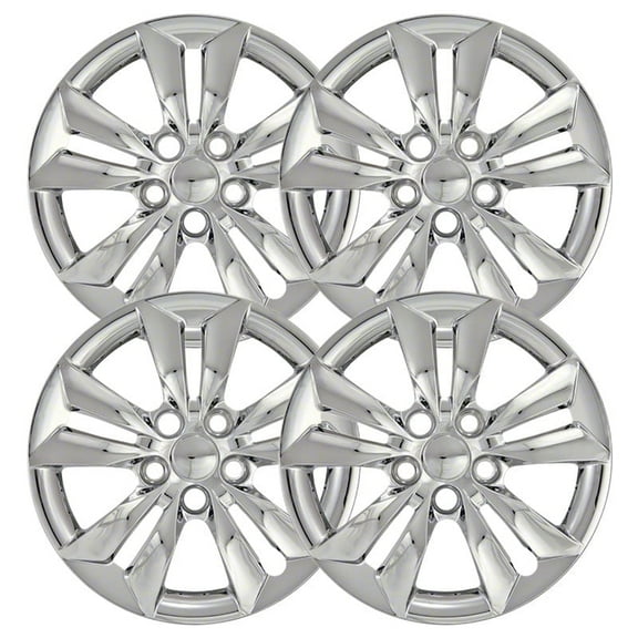 Fuel Rider Set of 4 16 inch Silver Bolt-On Hubcaps With 10 Spoke Compatible With 2011-2014 Hyundai Sonata Standard Steel Wheel Covers