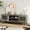 Grey, variant on Bestier 63" Boho TV Stand for TVs up to 65 inch, Mid Century Modern TV Stand with Rattan Sliding Doors, Entertainment Center for Living Room, Walnut