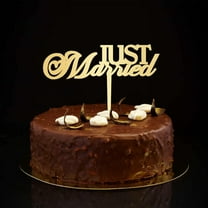 Just Married Cake Topper Mr And Mrs Wedding Cake Toppers Gold Silhouette Customize Rustic Bride And Groom Cake Topper For Wedding Bridal Shower Party Favors Wedding Gifts For Couple