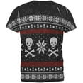 thumbnail image 2 of Ugly Christmas Sweater Pirate Skull and Crossbones All Over Mens T Shirt Multi X-LG, 2 of 2