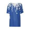 thumbnail image 5 of Womens Tops Plus Size Short Sleeves Round Neck Printed Casual T Shirts Blouse Sales or, 5 of 5
