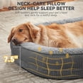 thumbnail image 5 of Orthopedic Dog Beds Large Sized Dog XL Egg-Crate Memory Foam Pet Couch Bed with Bolster Sides Waterproof Lining Removable Washable Cover and Non-Slip Bottom Grey, 5 of 7