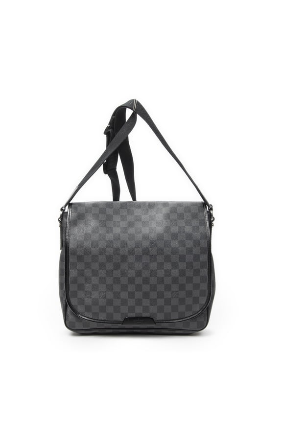 Pre-Owned Louis Vuitton Black/Grey Daniel MM Shoulder Bag Damier Graphite