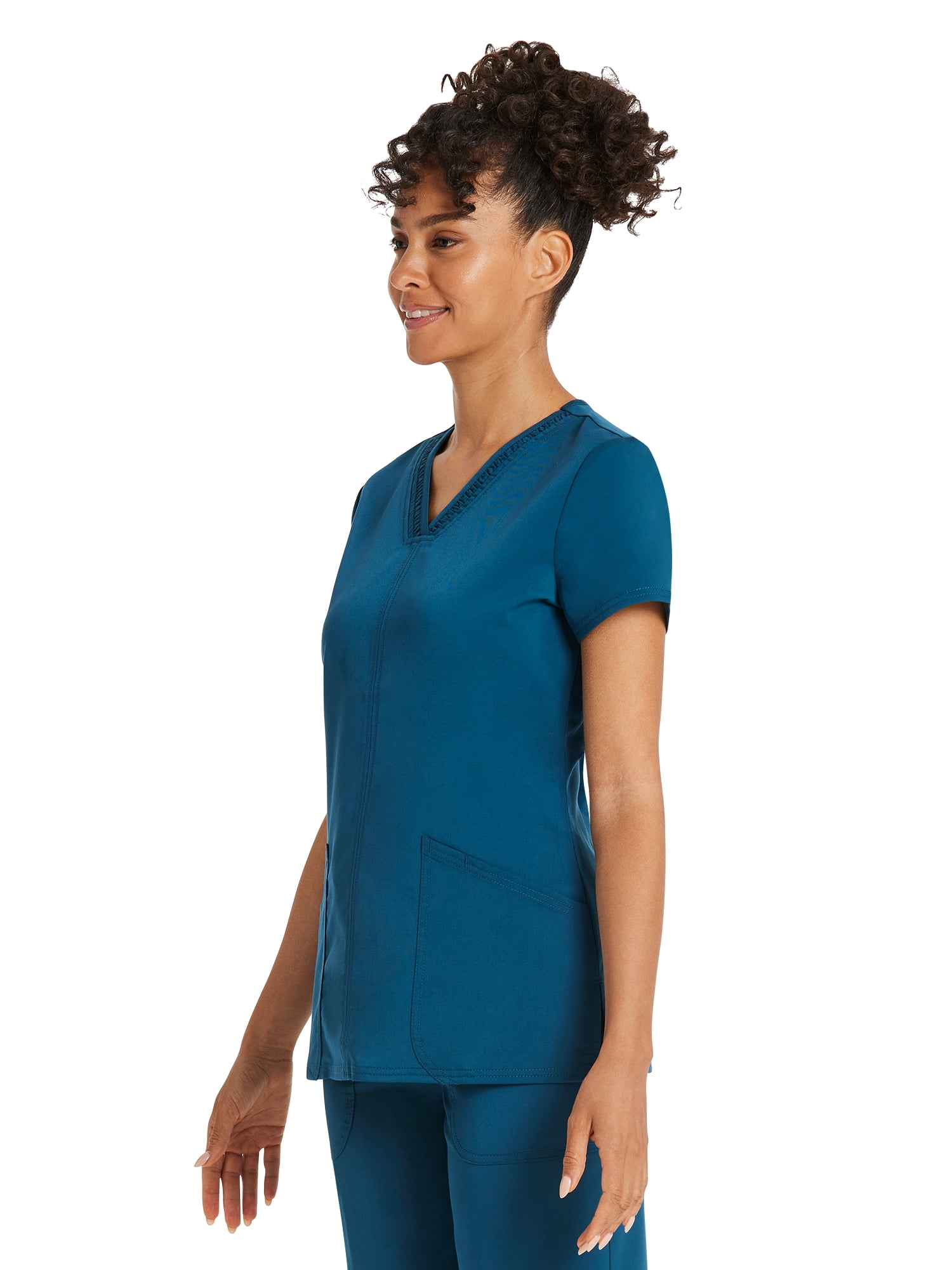 Scrubstar Women's Premium Ultimate Stretch V-Neck Scrub Top, Sizes XS-3XL