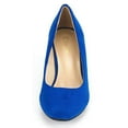 thumbnail image 3 of Dream Pairs Women's Bridal Wedding Party Low Heel Pump Shoes Luvly Royal/Blue Size 12, 3 of 6