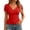 TH260430-Red, variant on iHengLiXing Plus Size Womens Tops Dressy Casual Women Casual Round Neck Short Sleeve Solid Pullover Blouse T-shirt Tops Loose Blue XXXL