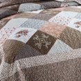 thumbnail image 3 of Juego de colcha NEWLAKE King con diseño floral a cuadros, reversible, 3 of 7