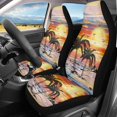 thumbnail image 2 of POLERO Sunset Palm Print Front Seat Cover for Men, 2pc Vehicle Seat Covers Anti-Slip Washable Car Seat Covers, 2 of 9