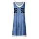 thumbnail image 4 of ICHUANYI Clearance Fashion Women Casual Sexy Round-Neck Floral Printing Fake Two-Piece Sleeveless Dress(Gray, S) ICHUANYI WER2023081112572, 4 of 5