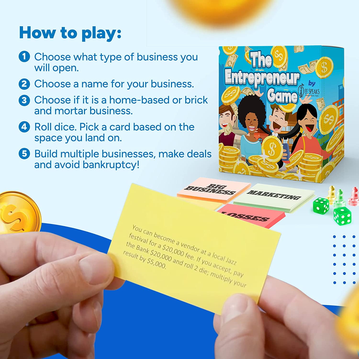 Board Game- The Entrepreneur Game- Award Winning STEM-Accredited Business Finance Board Game for Entrepreneurship- 2-6 Players Learn How to Create Grow and Expand Your Idea Into an Empire…