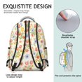 thumbnail image 5 of Pioneer Flower Floral Print Pattern Backpack for School, Cute School Bag with Adjustable Shoulder Straps and Padded Back, 15.3"x11"x7.1", 5 of 5