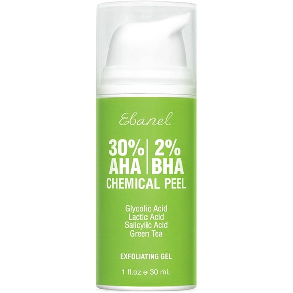 Gel exfoliante Chemical Peel Ebanel 30% AHA 2% BHA con té verde