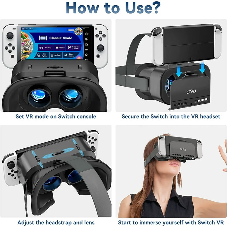 VR Headset for Nintendo Switch & Switch OLED Model, OIVO Labo VR Goggles Headset with Adjustable Lenses VR Headset for Nintendo Switch & Switch OLED Model, OIVO Labo VR Goggles Headset with Adjustable Lenses