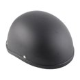 thumbnail image 4 of Motorcycle Low Profile Half Face Helmet Skull Cap Matte Black (L), 4 of 5