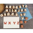 thumbnail image 5 of IBA Indianbeautifulart Textile Printing Block Uppercase A-Z Alphabet Hand Carved Wood Letters Wooden Stamp Wood Block Printing Textile Stamps For Fabric/ Pottery Blocks, 5 of 6