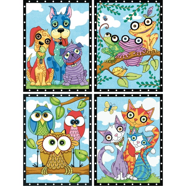 Paint Works Paint By Number Kit 9"X12"Animal Trios