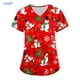 thumbnail image 4 of Blusas de Navidad para mujer, con bolsillos, de manga corta, con cuello en V, estampadas, para lactancia, tallas grandes, S-5XL, para verano, 4 of 5
