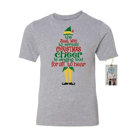Elf Spread Christmas Cheer Youth Short Sleeve (The Best Way To Spread Christmas Cheer Shirt)