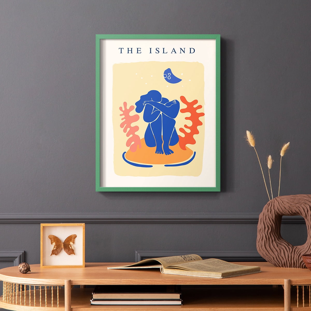 Matisse CCCXIV in Green Solid Wood 11 x 14 Framed Print