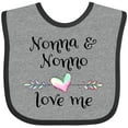 thumbnail image 3 of Inktastic Nonna and Nonno Love Me Heart Grandchild Boys or Girls Baby Bib, 3 of 4