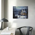 thumbnail image 3 of Nawypu  Church Christmas Canvas Print -  Winter Woodland Country - Snowy Forest Setting, 3 of 4