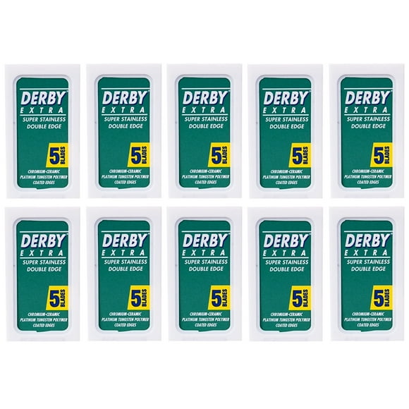 Derby Extra Standard Double Edge Safety Razor Blades, 50 Count