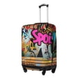 thumbnail image 2 of Haiem Graffiti Lamp Urban Scene Luggage Cover Printed Suitcase Covers for Luggage Elastic Washable Suitcase Protector Fits 18-32 Inch Luggage-Small, 2 of 8