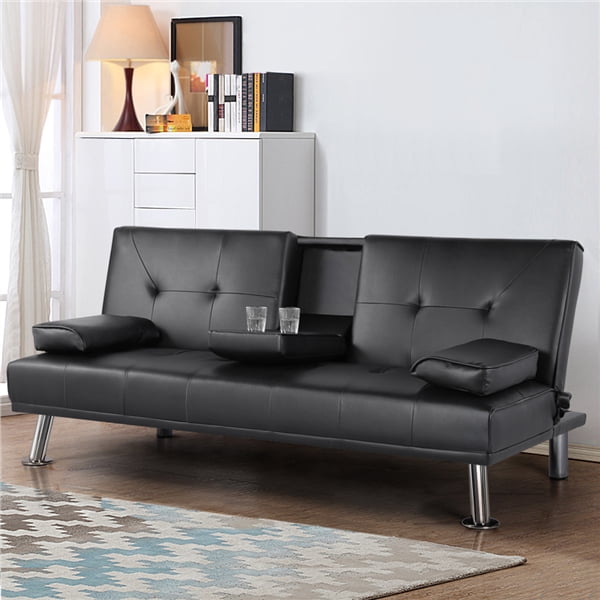Leather Futon Chair Off 56, Nemo Cheery Modern Soft Linen Sleeper Futon Sofa