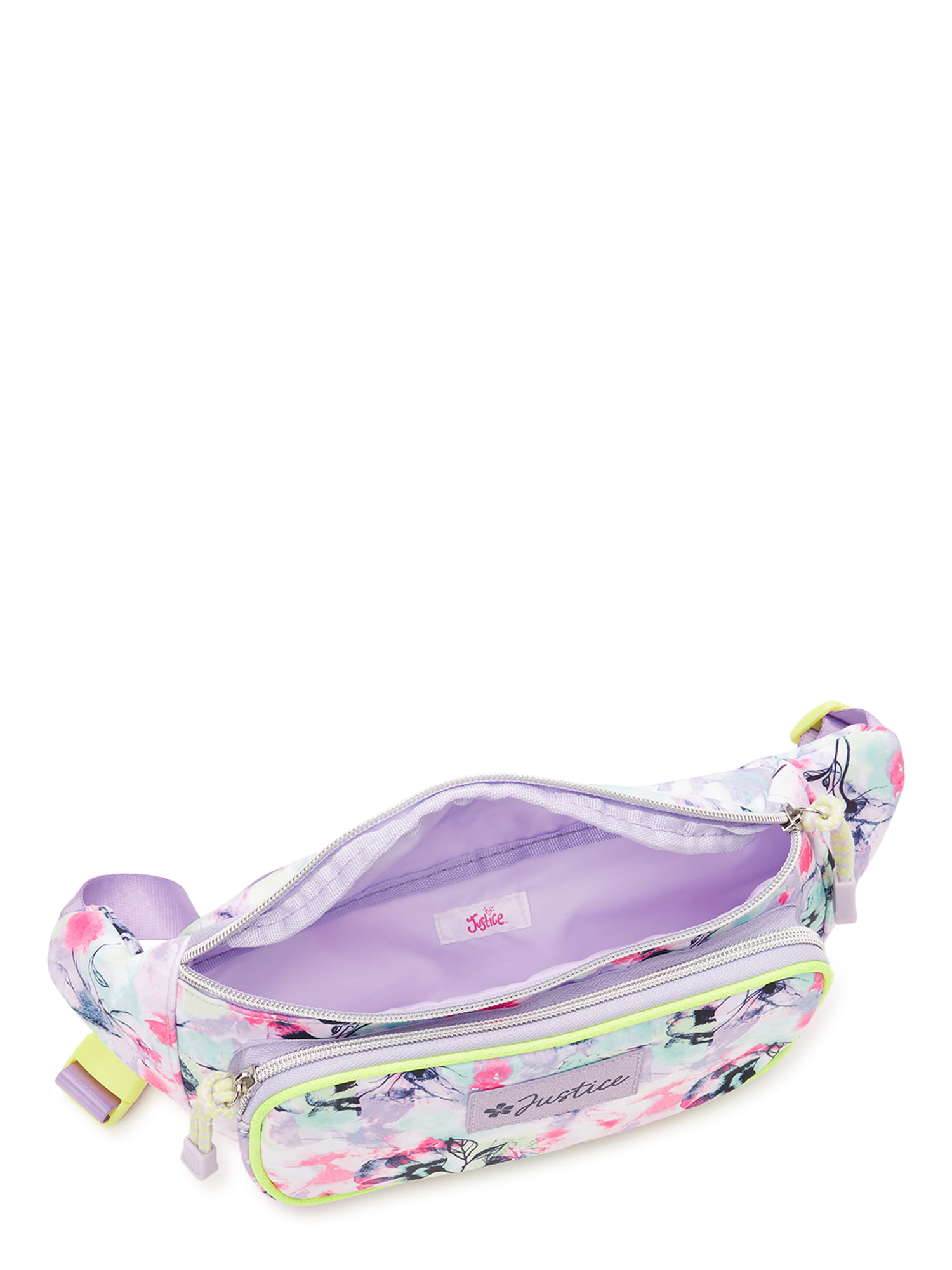 Justice Girls Pink Floral Print Fanny Pack