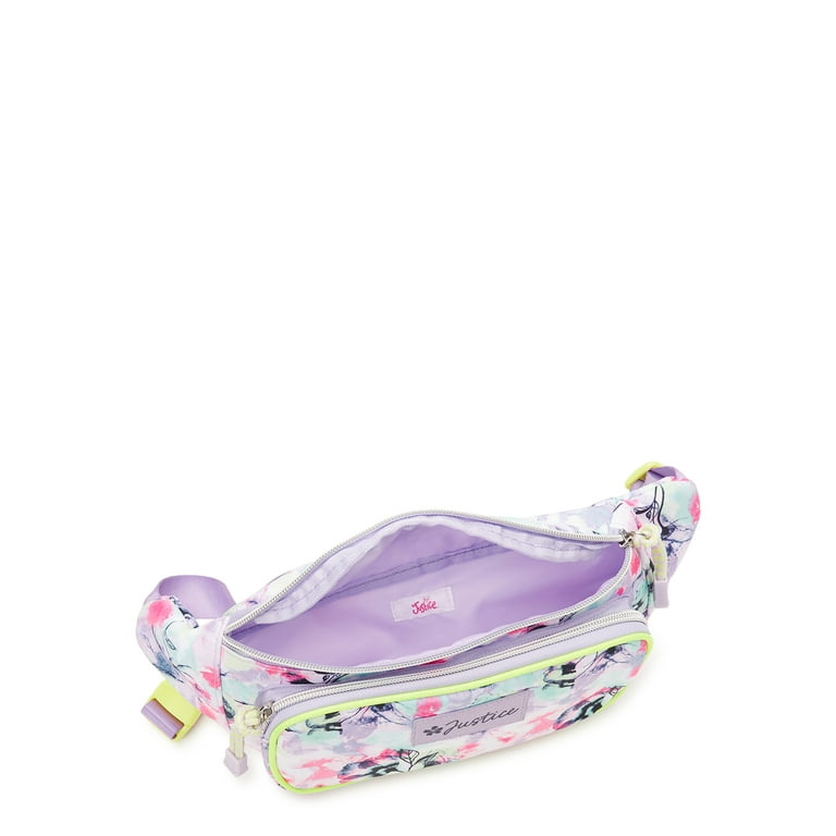 Justice Girls Black Patent Fanny Pack