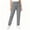 #Gray, variant on Women's Elastic High Waist Straight Leg Pants,Side Patch Pocket Ankle Length Casual Work Trousers,Light Blue,Women's Plus Size L