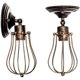 thumbnail image 1 of Vintage Industrial Wall Light - 2 PCS Enchufe ajustable Iluminación industrial Alambre rústico Jaula de metal Apliques Interior Hogar Retro Luces Fixture Xemadio FLD-3131, 1 of 5