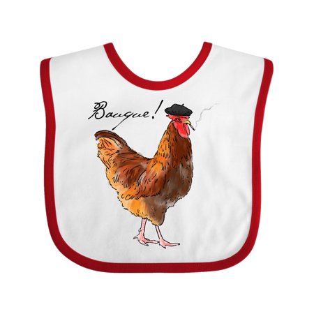 

Inktastic French Rooster says Bauque! Gift Baby Boy or Baby Girl Bib